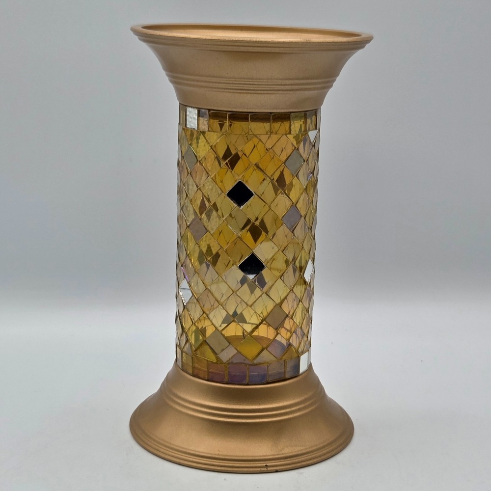 Partylite Global Fusion Mosaic Pillar Candle Holder 11" TALL Retired